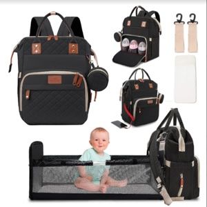 3 in 1 Foldbale Diaper Bag Baby Bed Portable Bassi